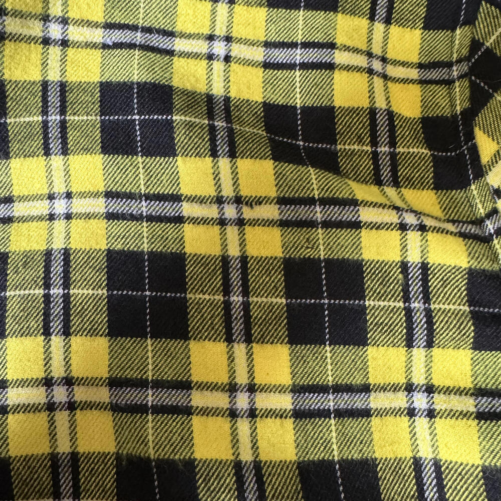 Cakeworthy Stand Out World Tour ’95 Yellow Black Plaid Flannel Shirt S - Picture 8 of 8